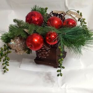 Christmas ornaments pine decoration with a square base